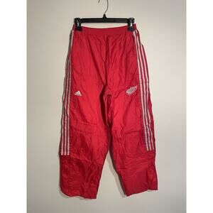 VTG Adidas Team Coolest Kids NHL Detroit Red Wings Tearaway Pants Youth L 14-16